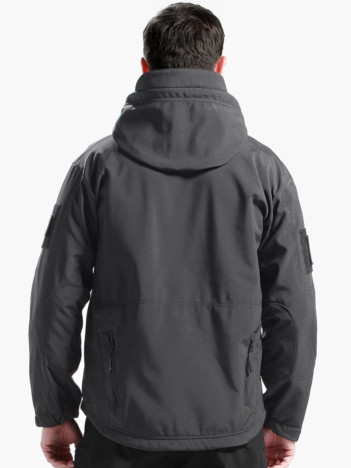 Men'S Outdoor Waterproof Soft Shell Hooded Military Tactical Jacket