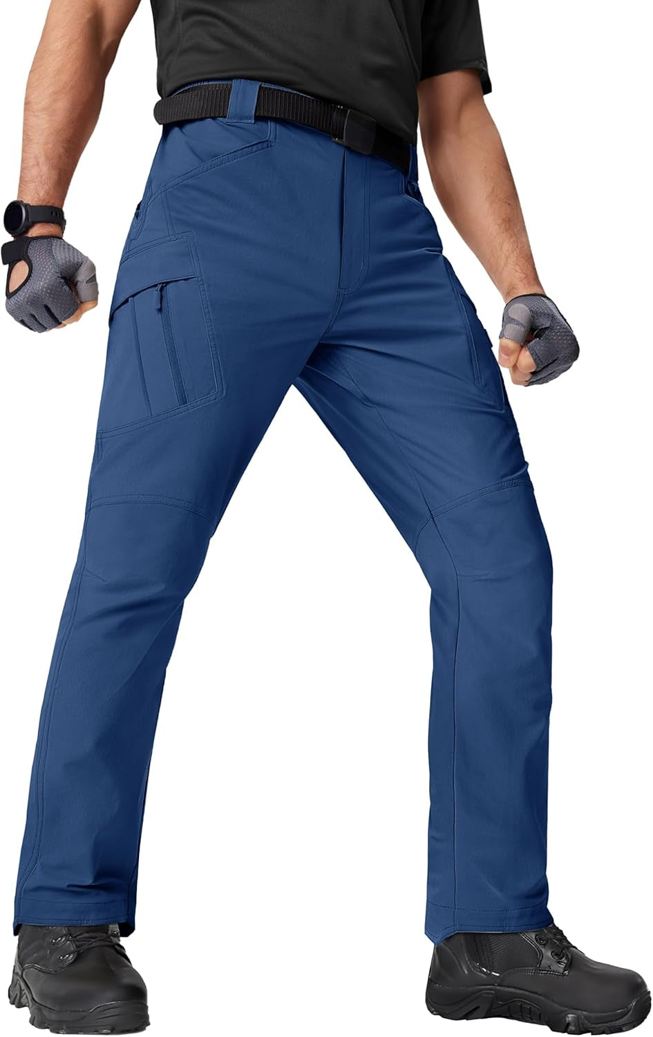 Men'S Tactical Pants 9 Pockets Cargo Hiking Pants Lightweight Work Pants for Men Construction Water Resistant