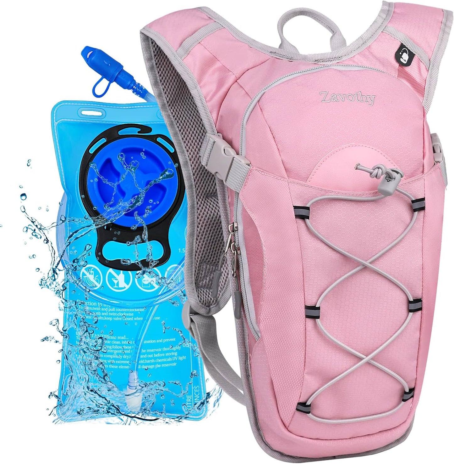 Hydration Backpack with 2L Hydration Bladder Water Backpack for Hiking Hydration Pack for Running Cycling Hiking
