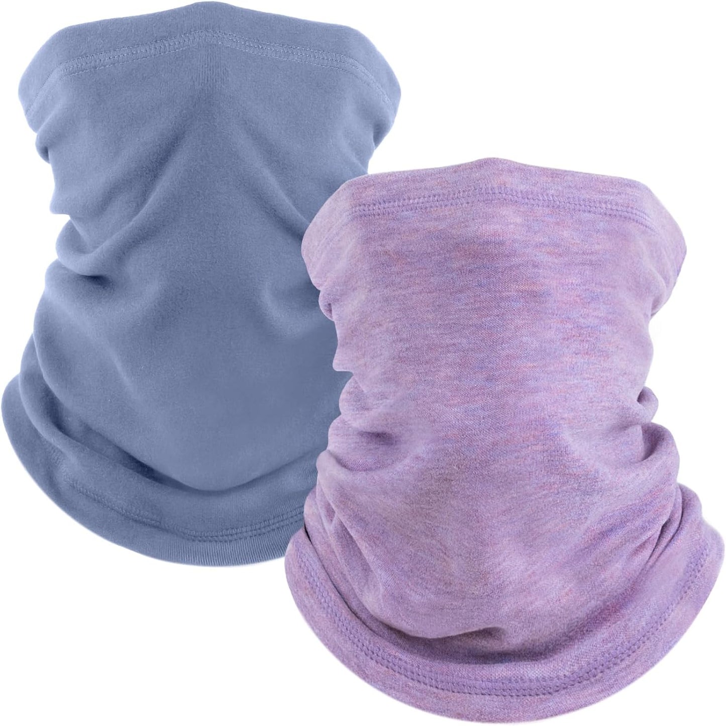 2 Pack Winter Neck Gaiter, Fleece Warmer Scarf Cold Weather Face Mask Cover for Men/Women