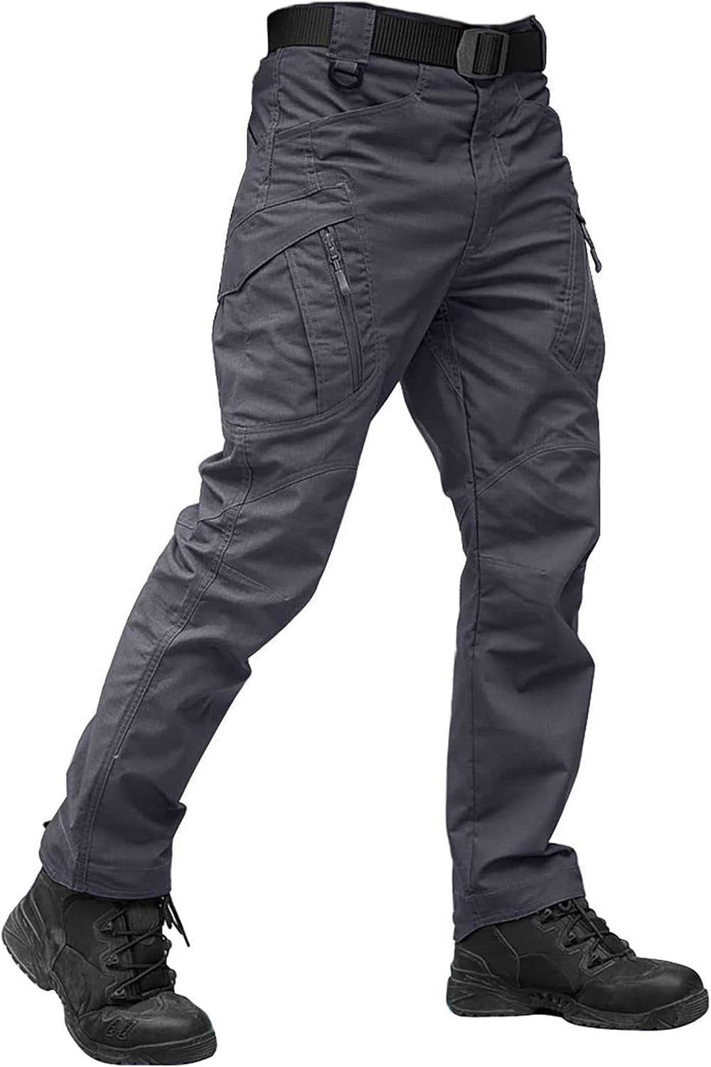 Men'S Tactical Pants 9 Pockets Cargo Hiking Pants Lightweight Work Pants for Men Construction Water Resistant