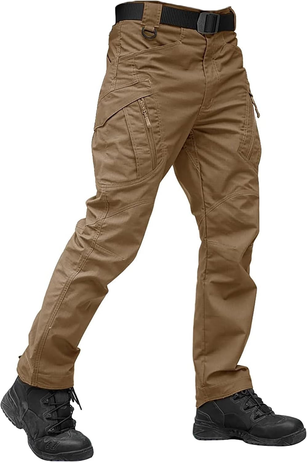 Men'S Tactical Pants 9 Pockets Cargo Hiking Pants Lightweight Work Pants for Men Construction Water Resistant
