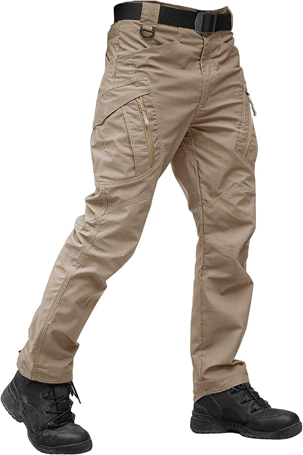 Men'S Tactical Pants 9 Pockets Cargo Hiking Pants Lightweight Work Pants for Men Construction Water Resistant