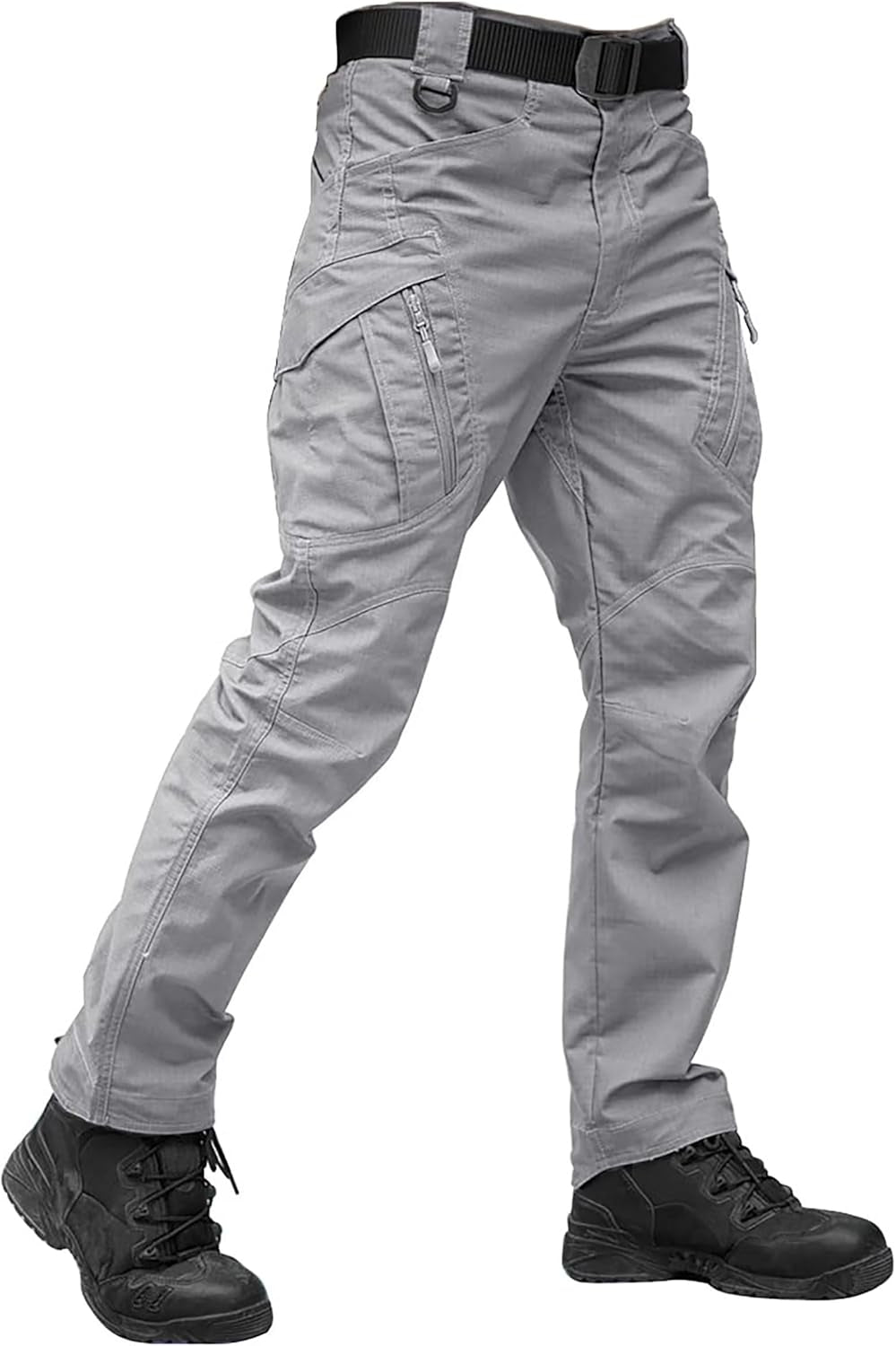 Men'S Tactical Pants 9 Pockets Cargo Hiking Pants Lightweight Work Pants for Men Construction Water Resistant