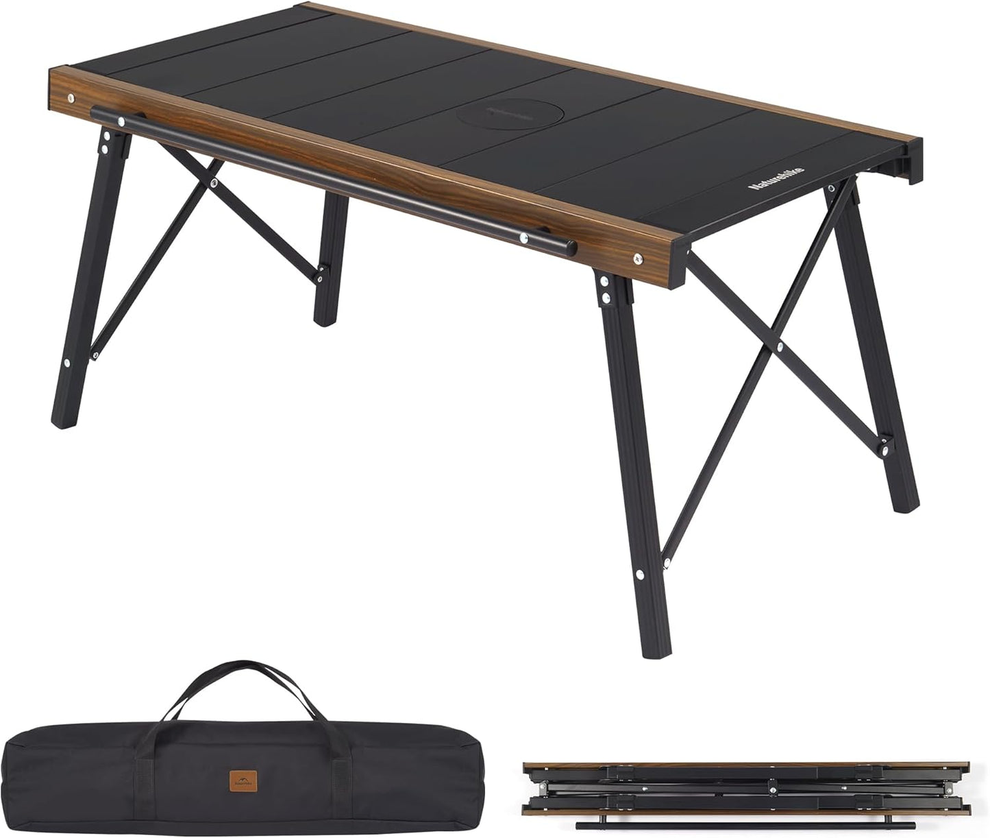 Folding IGT Camping Table, Portable Outdoor IGT Cook System, Ultralight Aluminum Camp Table with Carry Bag for Car Camping Picnic RV Trip Patio Backyard BBQ