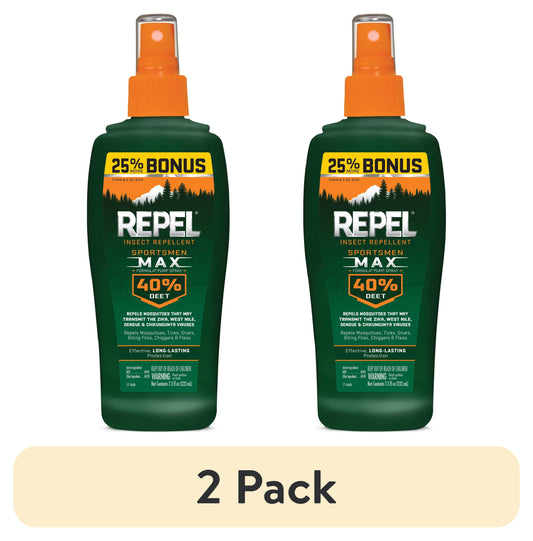 (2 Pack)  Insect lent Sportsmen Max Formula Pump Spray W/ 40% Deet, 7.5 Ounces