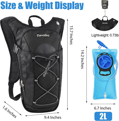 Hydration Backpack with 2L Hydration Bladder Water Backpack for Hiking Hydration Pack for Running Cycling Hiking